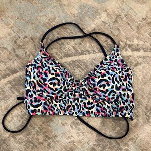 Leopard bikini top